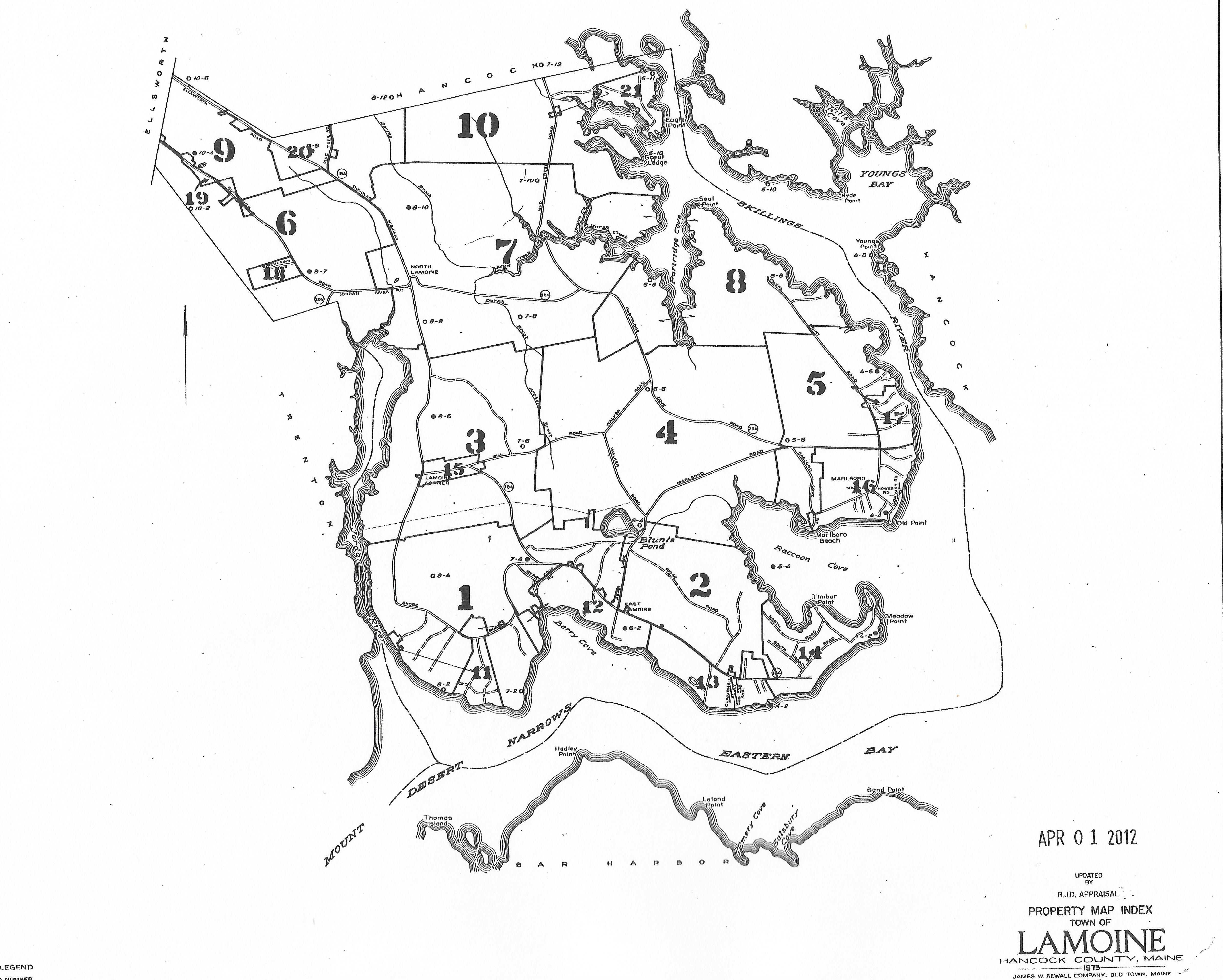 Lamoine Tax Maps 2009 Index