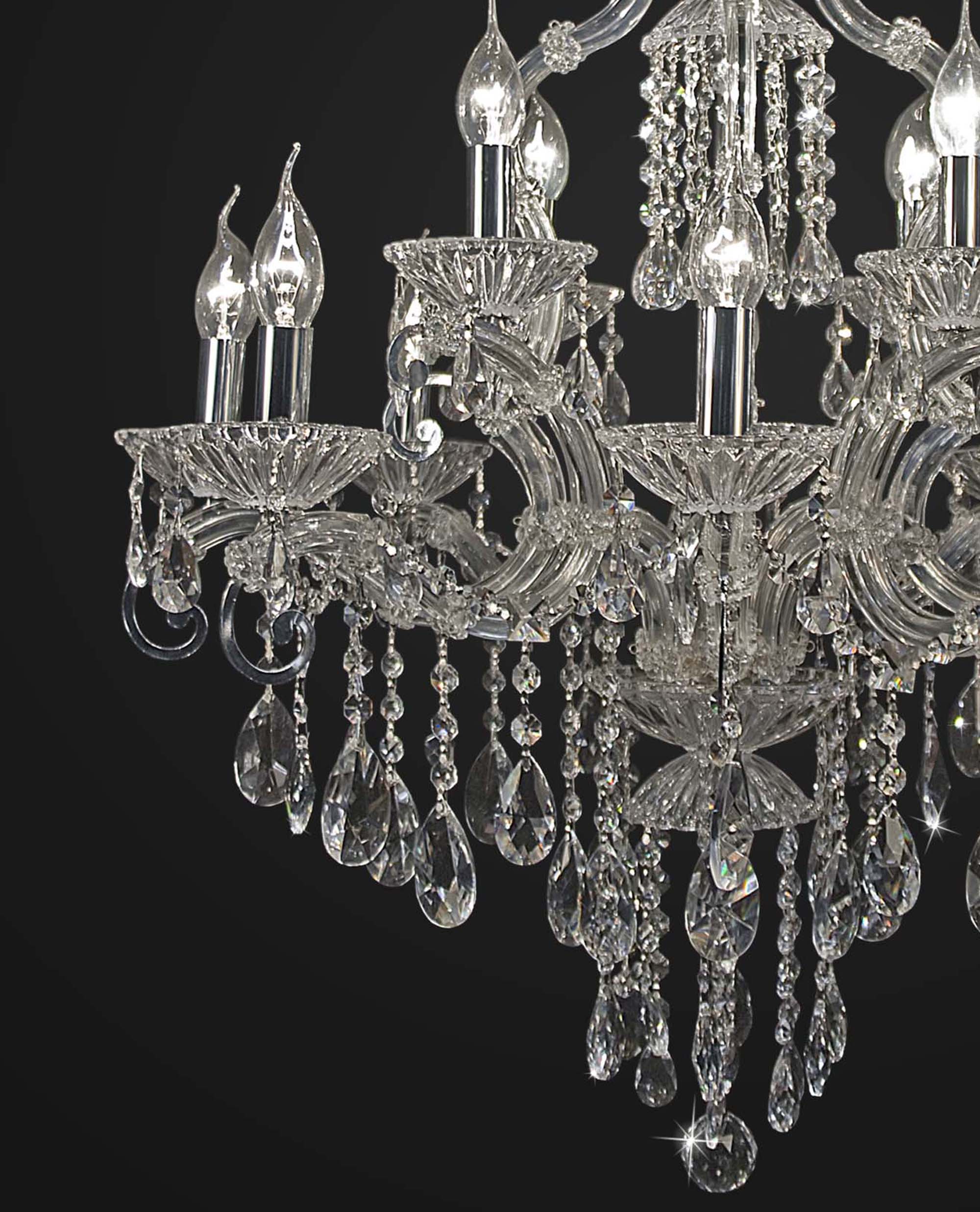 Lustre Classique Cristal Design Swarovski 12 Lumières Bga