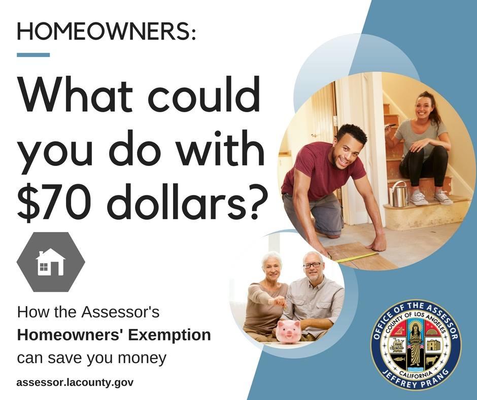 Los Angeles County Assessor urges Homeowners to Apply for 7,000