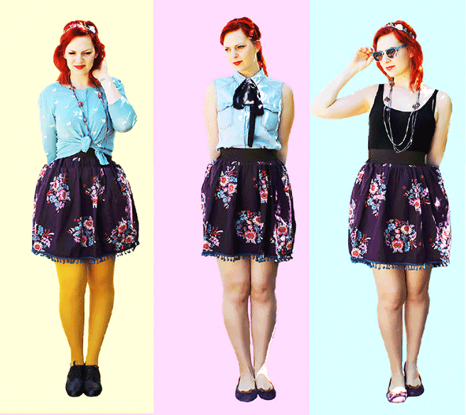 SUITCASE OUTFITS Playful Skirt