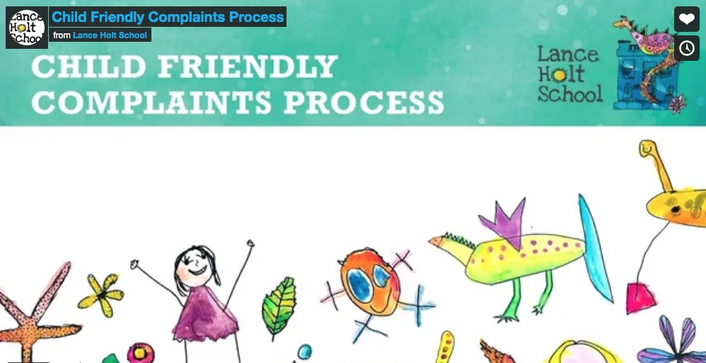 Child Friendly Complaints Process Lance Holt School