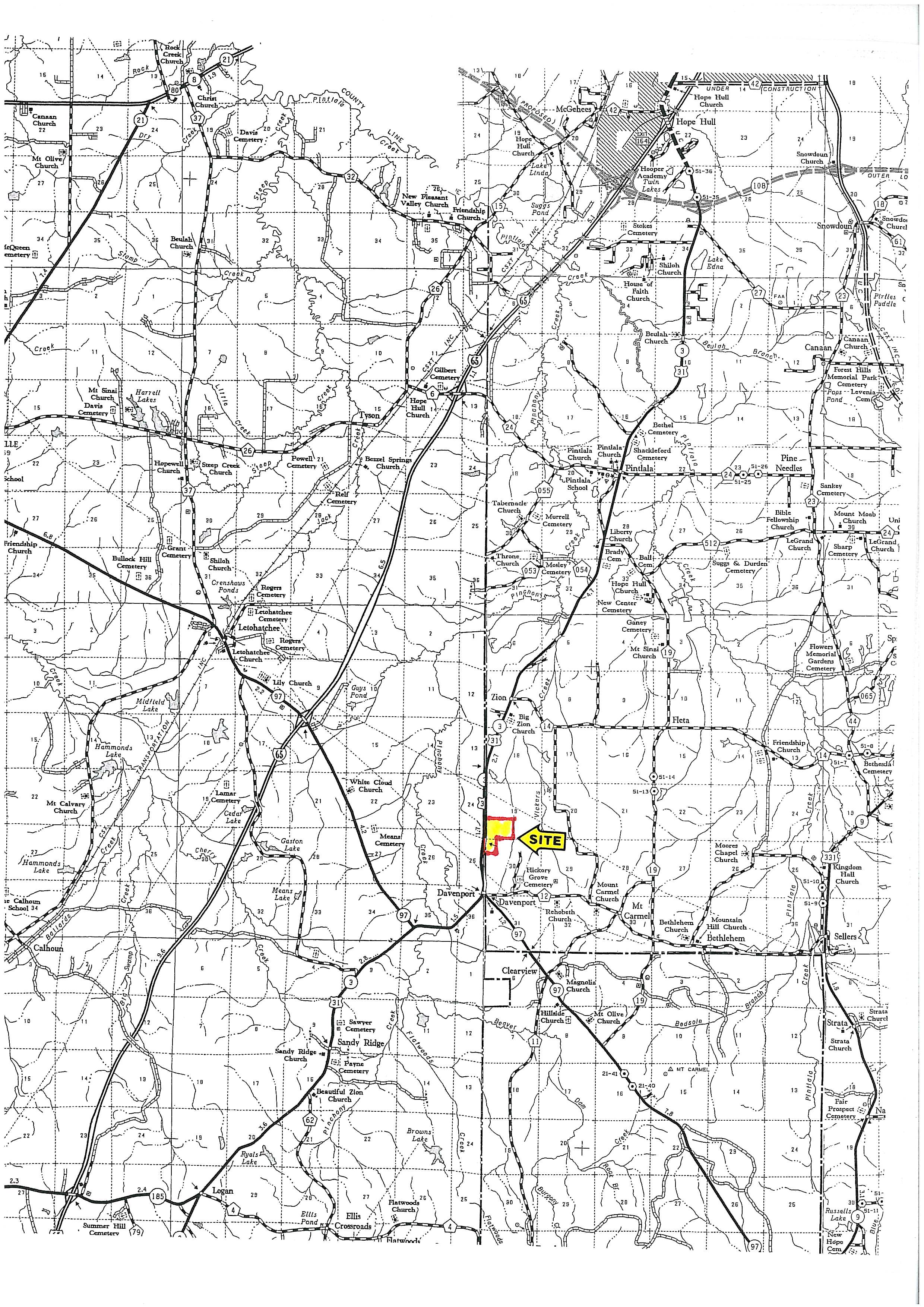 100 acres in Montgomery County, Alabama