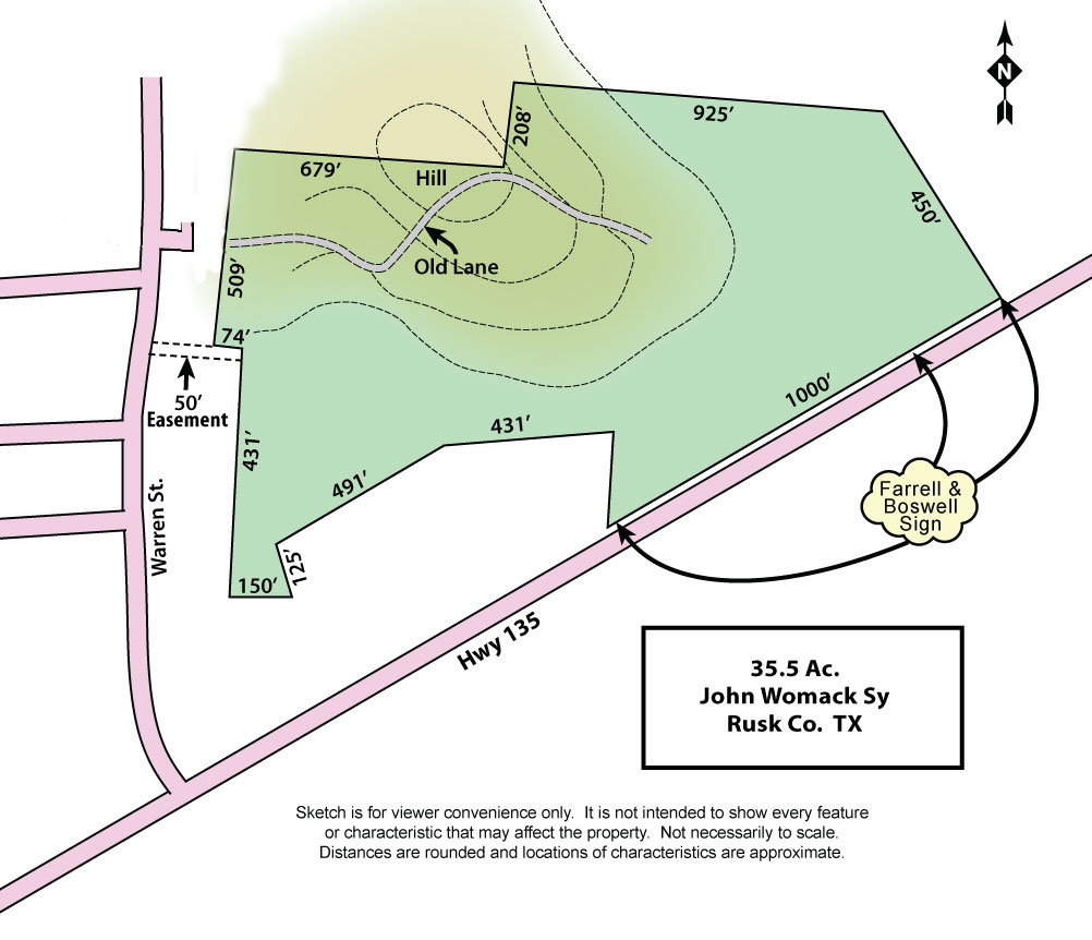 35.5 acres in Rusk County, Texas