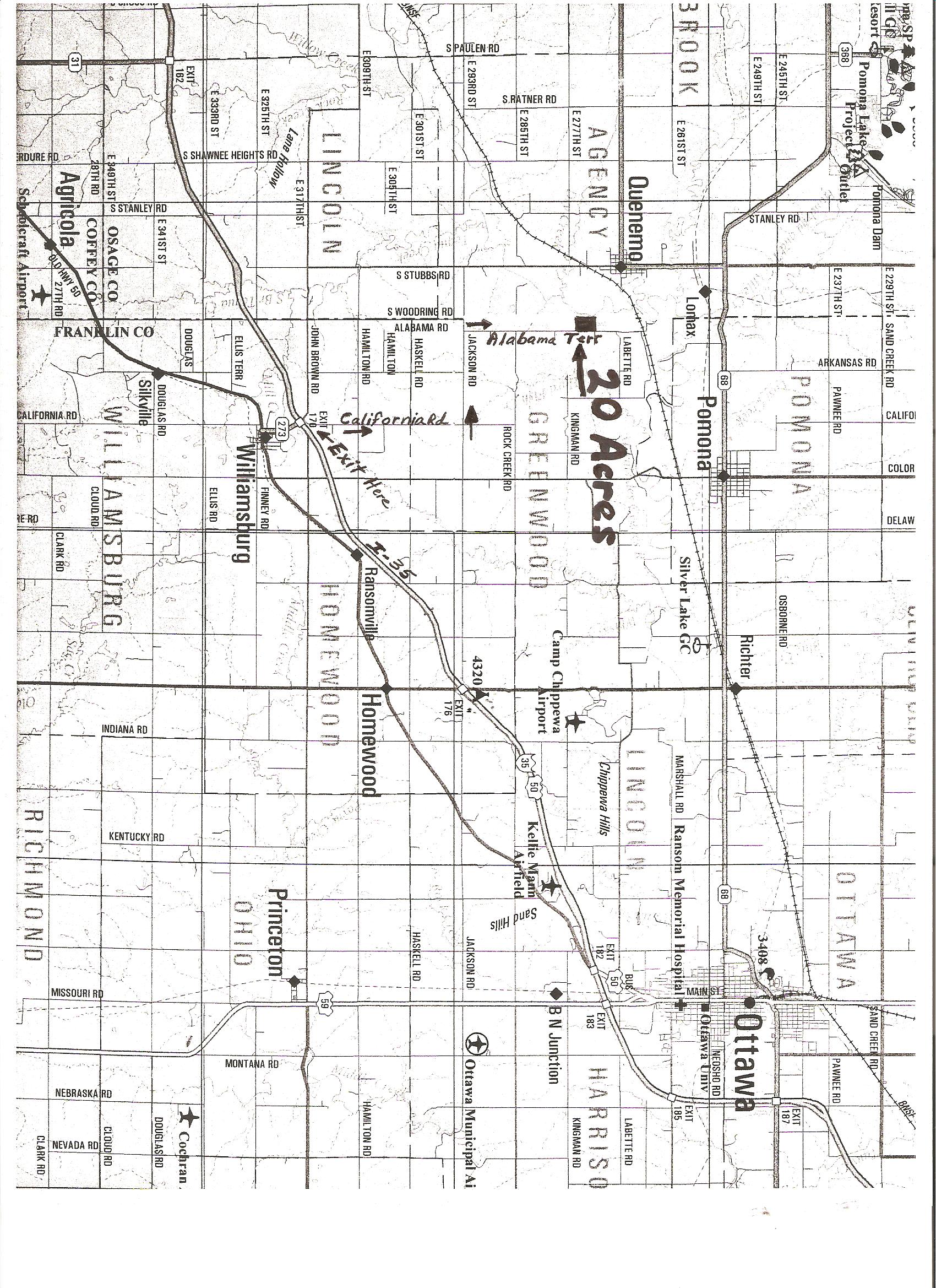 20 acres in Franklin County, Kansas