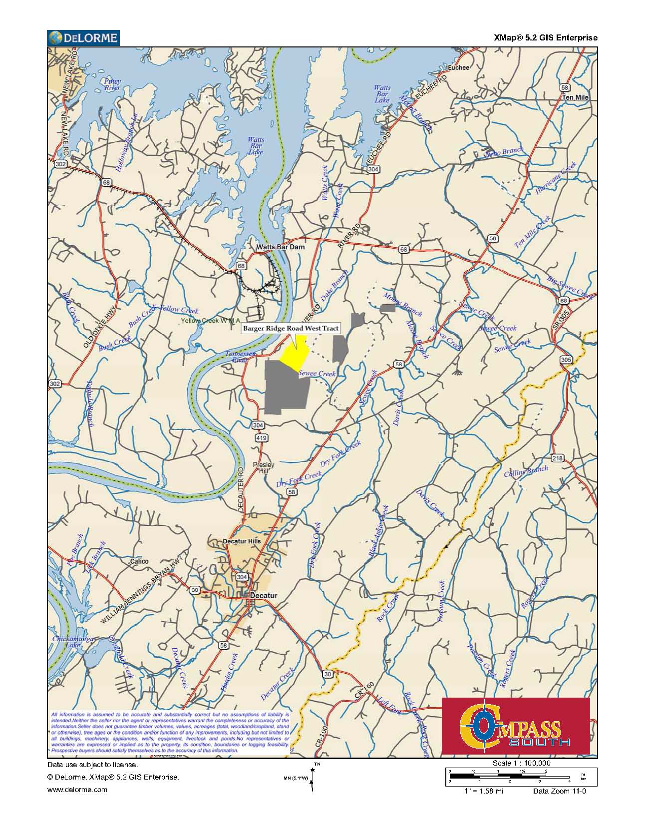 180 acres in Meigs County, Tennessee