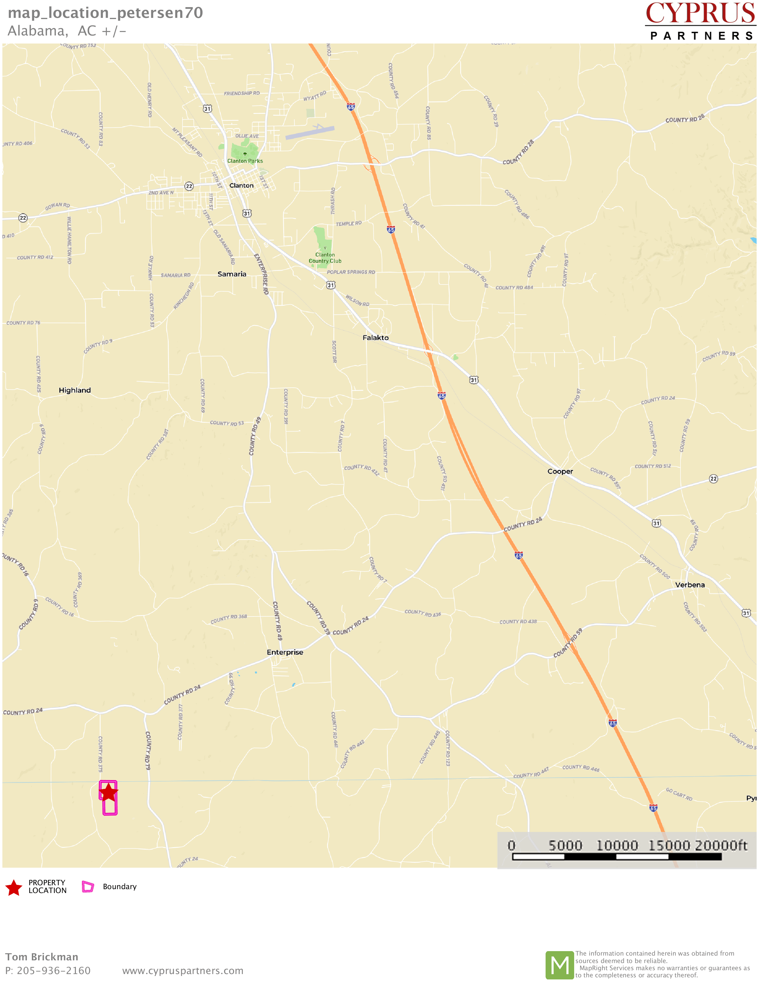 70 acres in Autauga County, Alabama