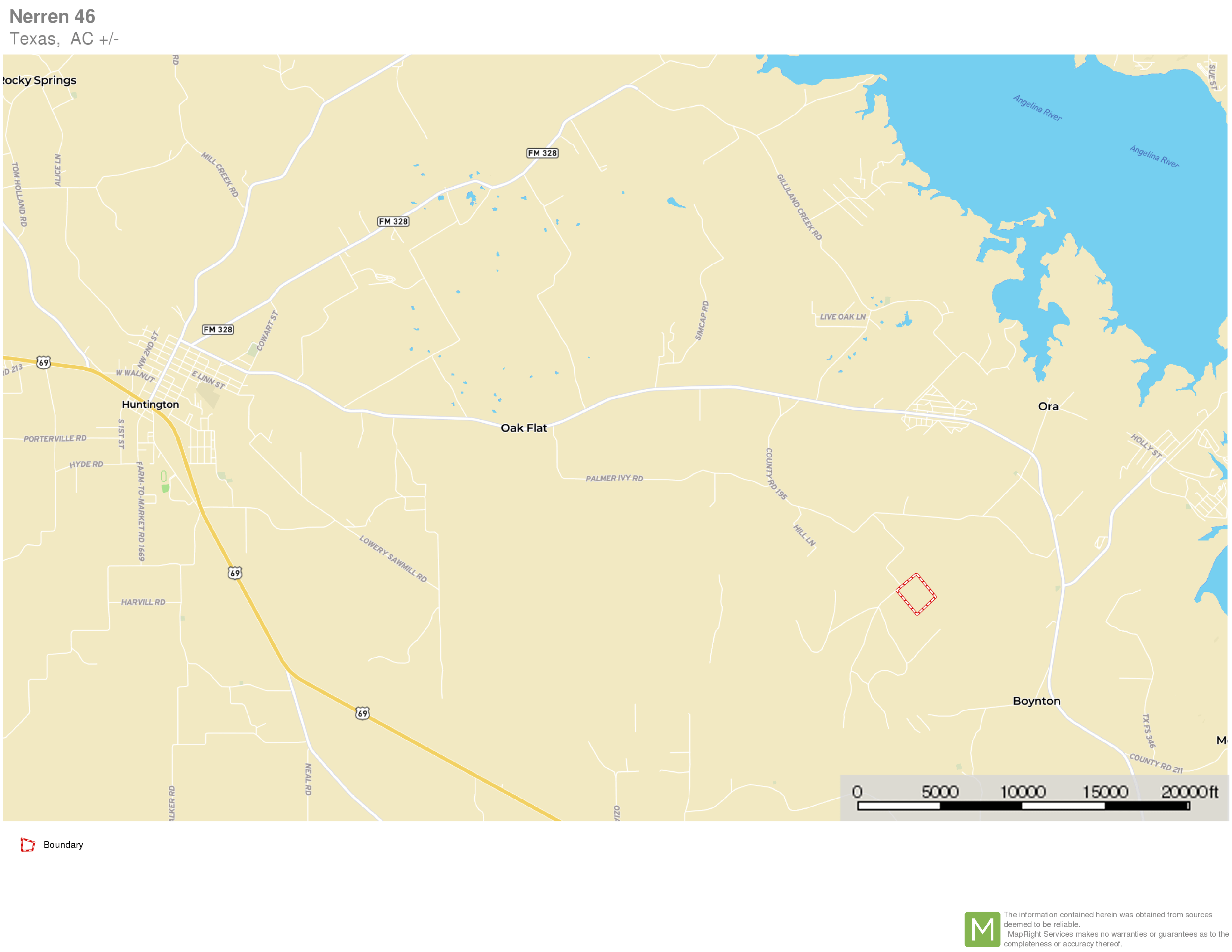 23 acres in Angelina County, Texas