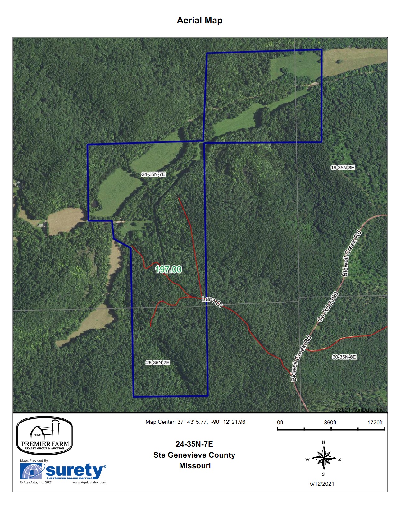 200 acres in Sainte Genevieve County, Missouri