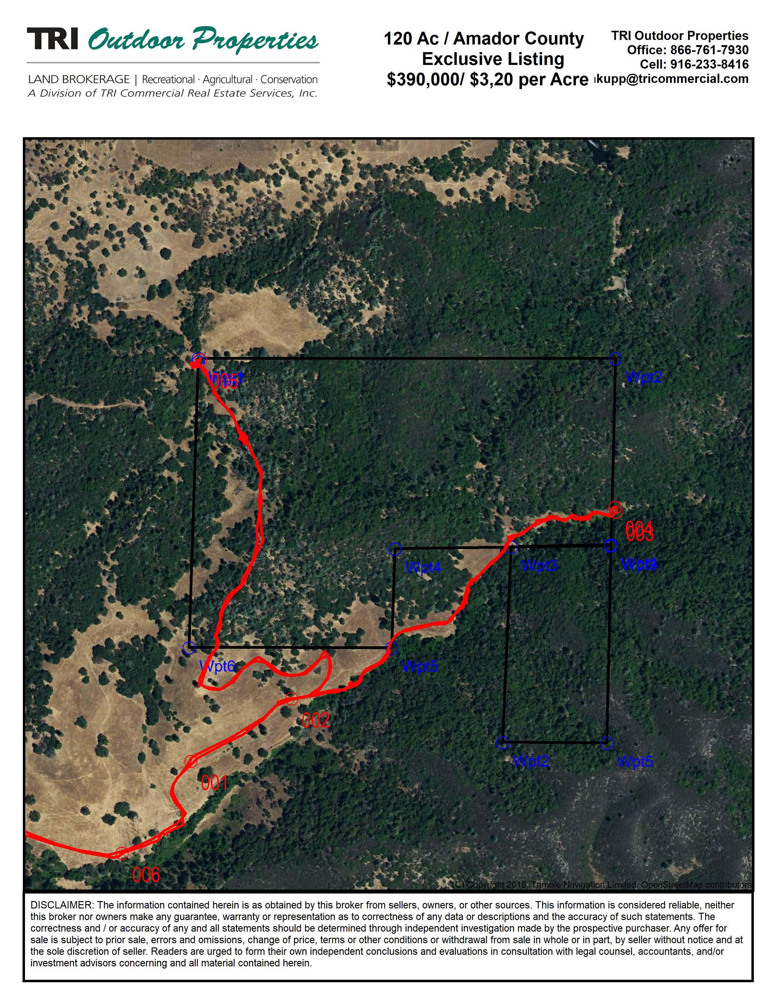 120 acres in Amador County, California