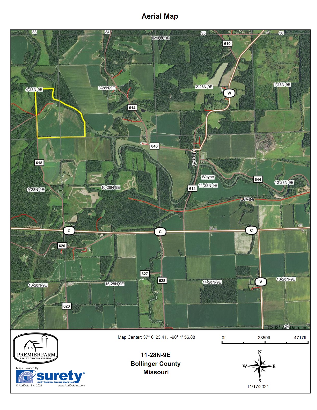 125 acres in Bollinger County, Missouri