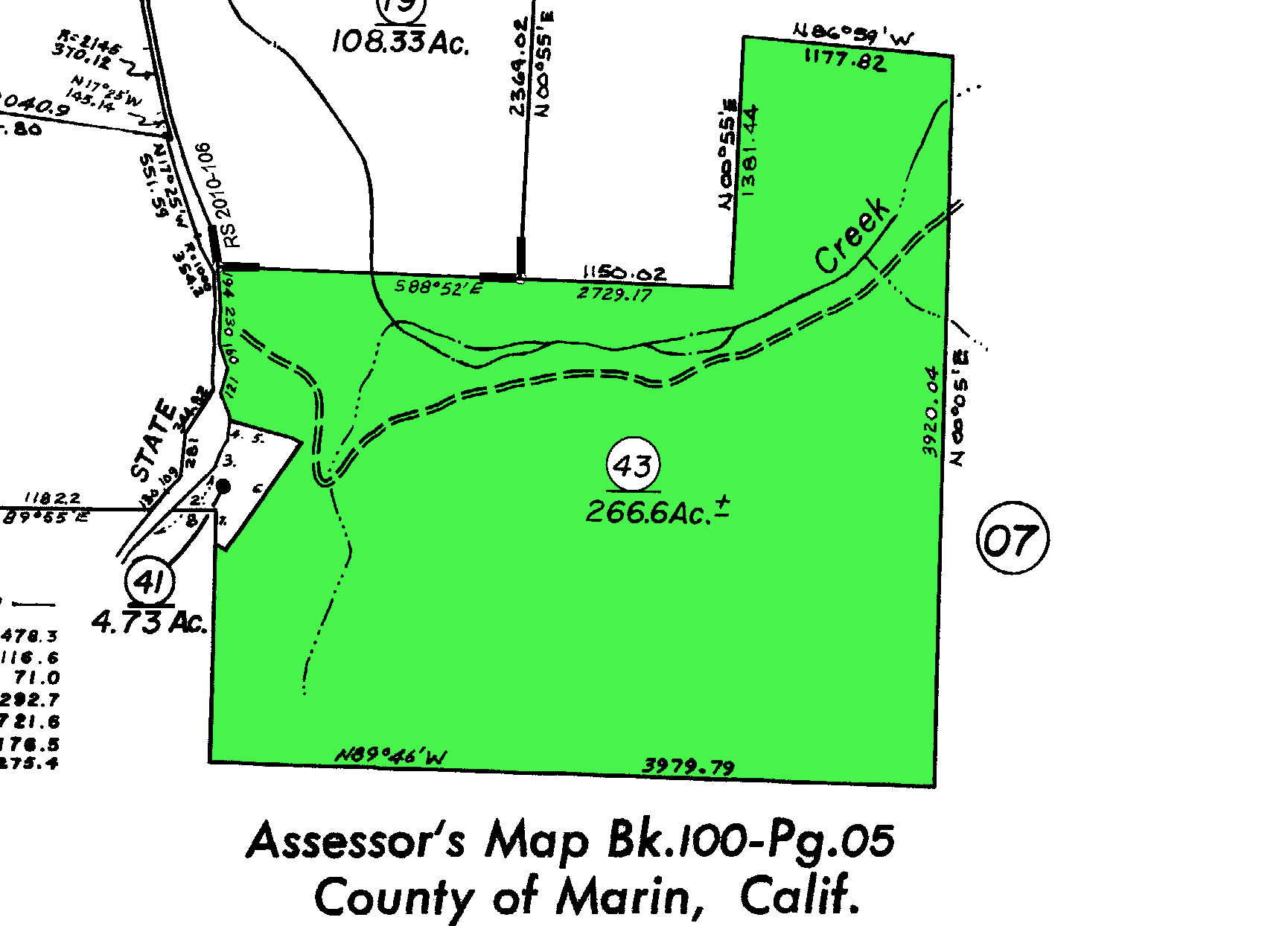 266 acres in Marin County, California