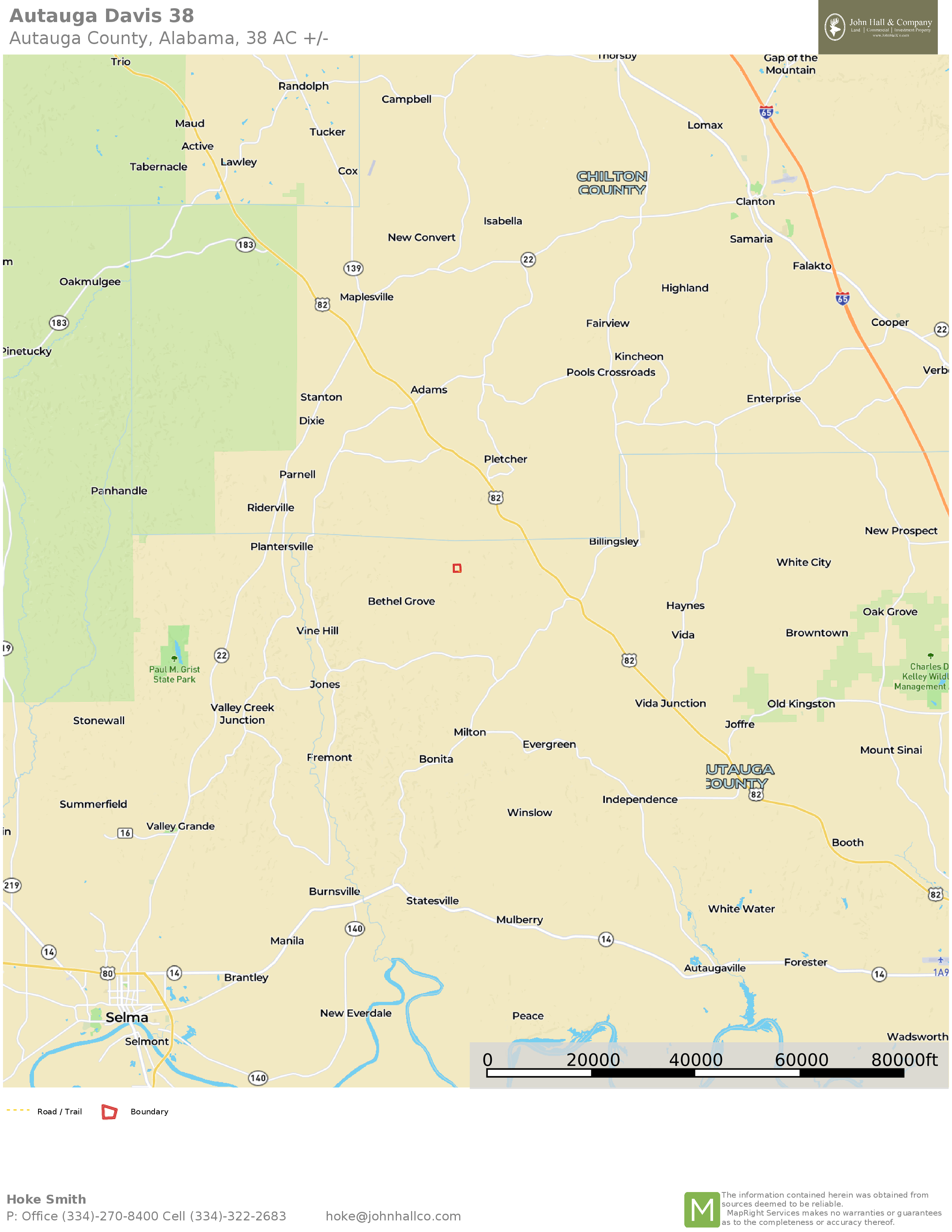 38 acres in Autauga County, Alabama