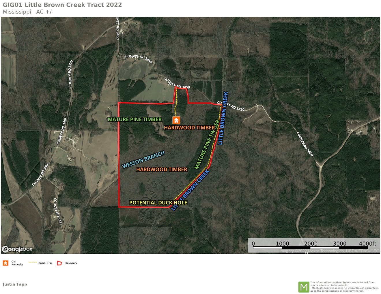 264 acres in Prentiss County, Mississippi