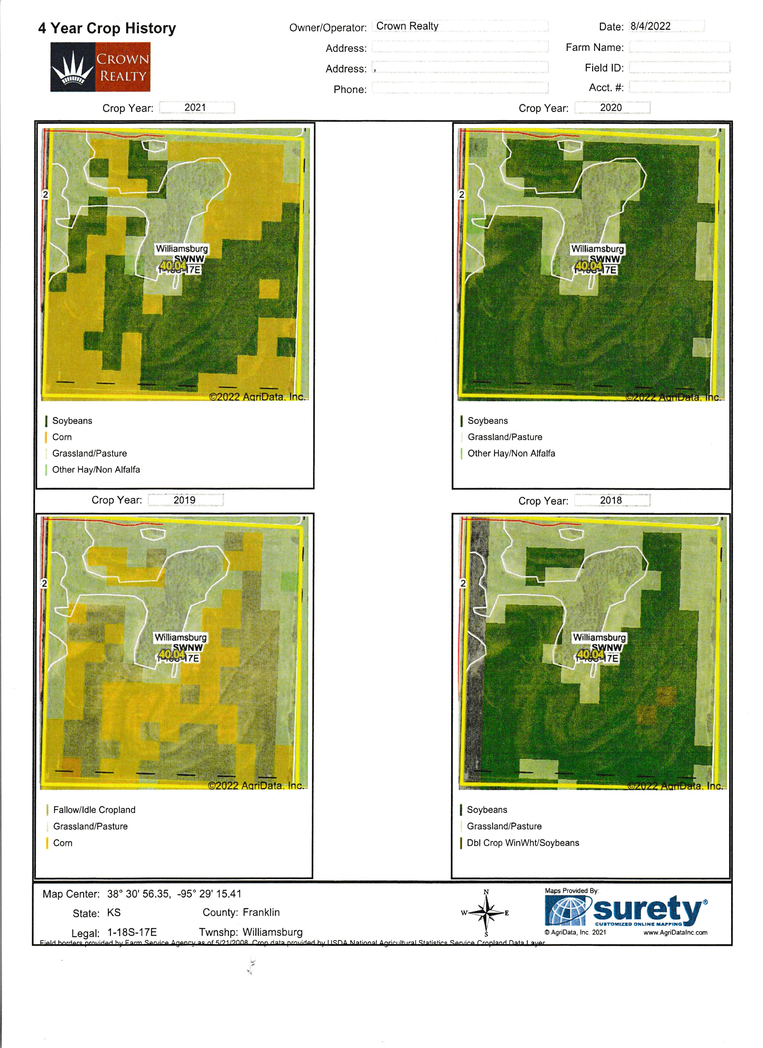 40 acres in Franklin County, Kansas