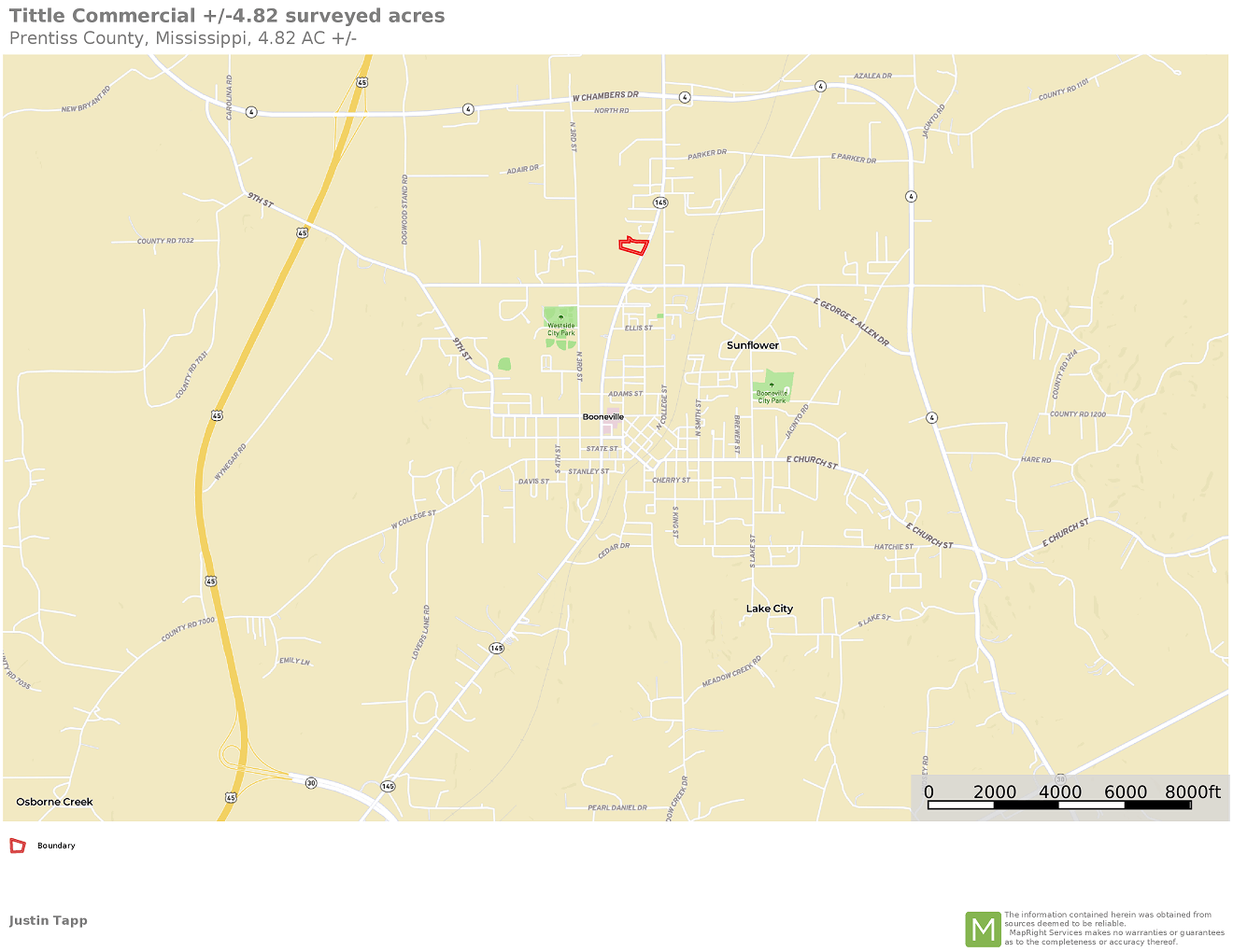 4.82 acres in Prentiss County, Mississippi