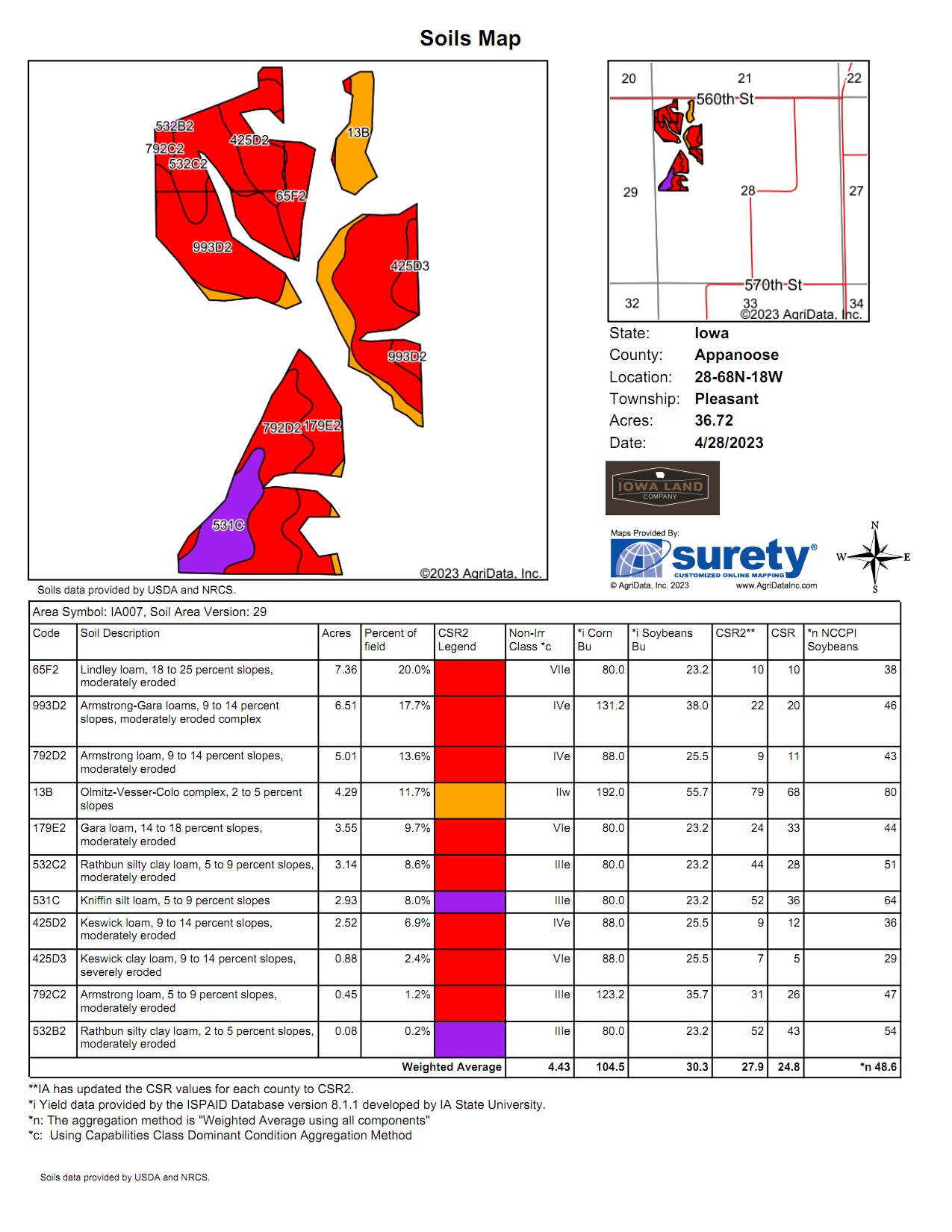 80 acres in Appanoose County, Iowa
