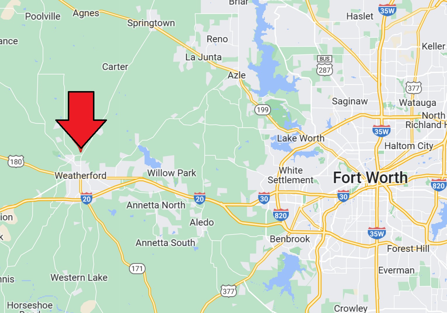 17 acres in Parker County, Texas