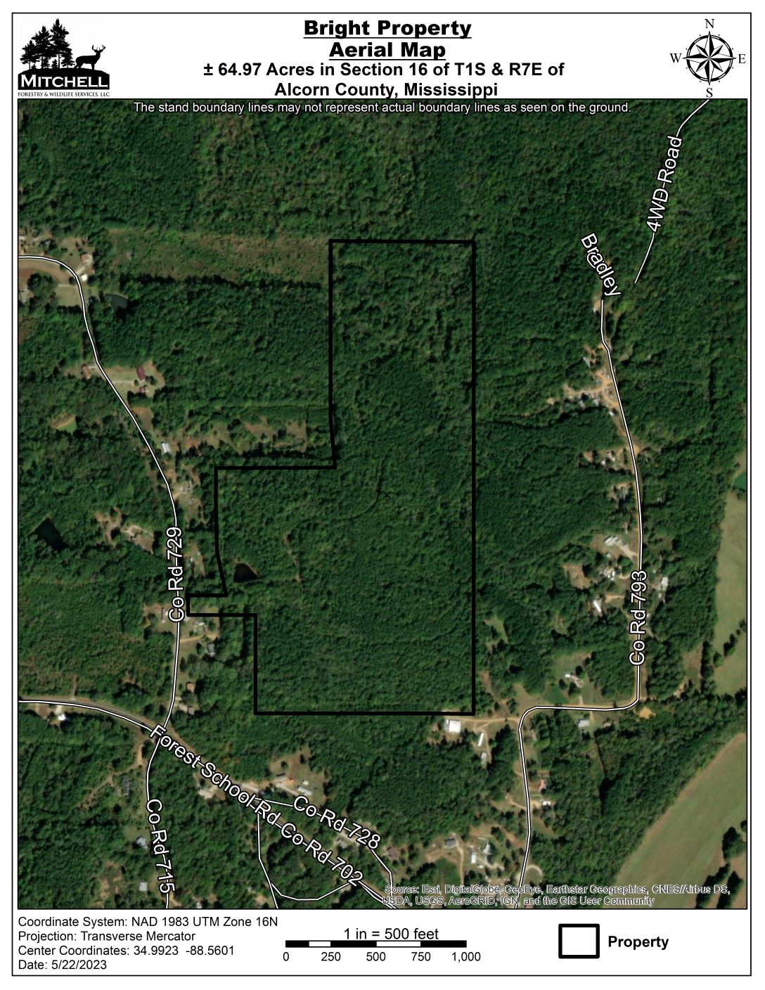 64.97 acres in Alcorn County, Mississippi
