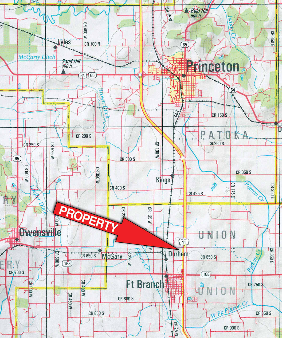 73 acres in Gibson County, Indiana