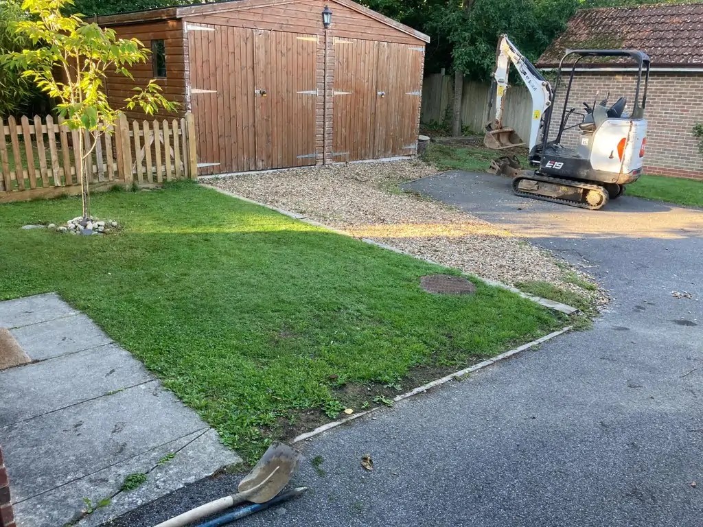 Tarmac Driveway with Block Paving Kerbing in Horsham Landcraft