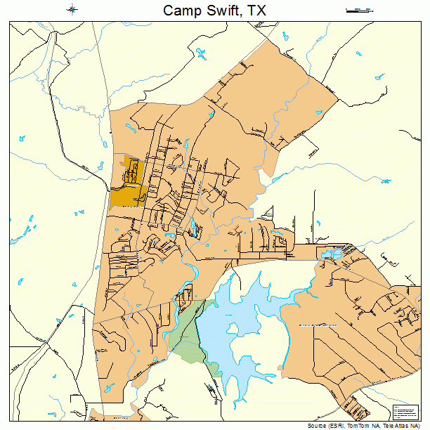 Camp Swift Texas Street Map 4812334
