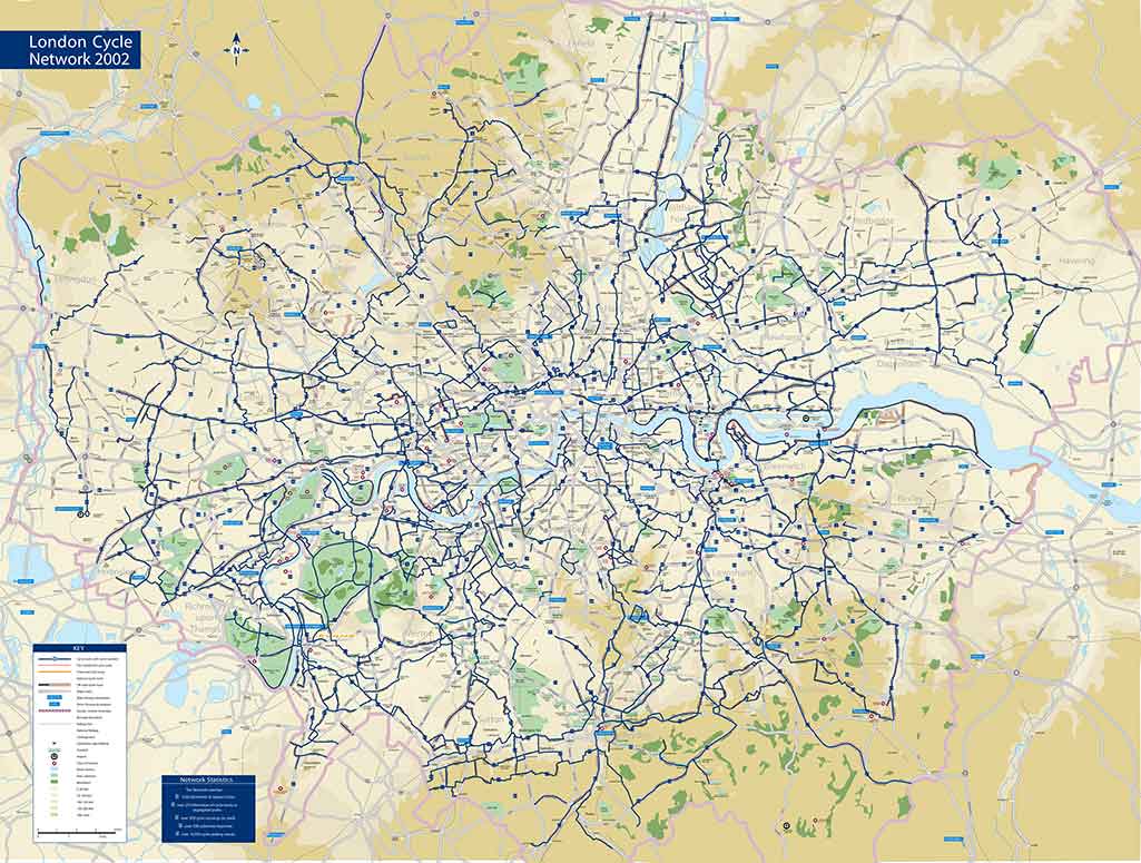 London Cycle Network Map The London Cycle Network is a fraud Landscape Architects LAA