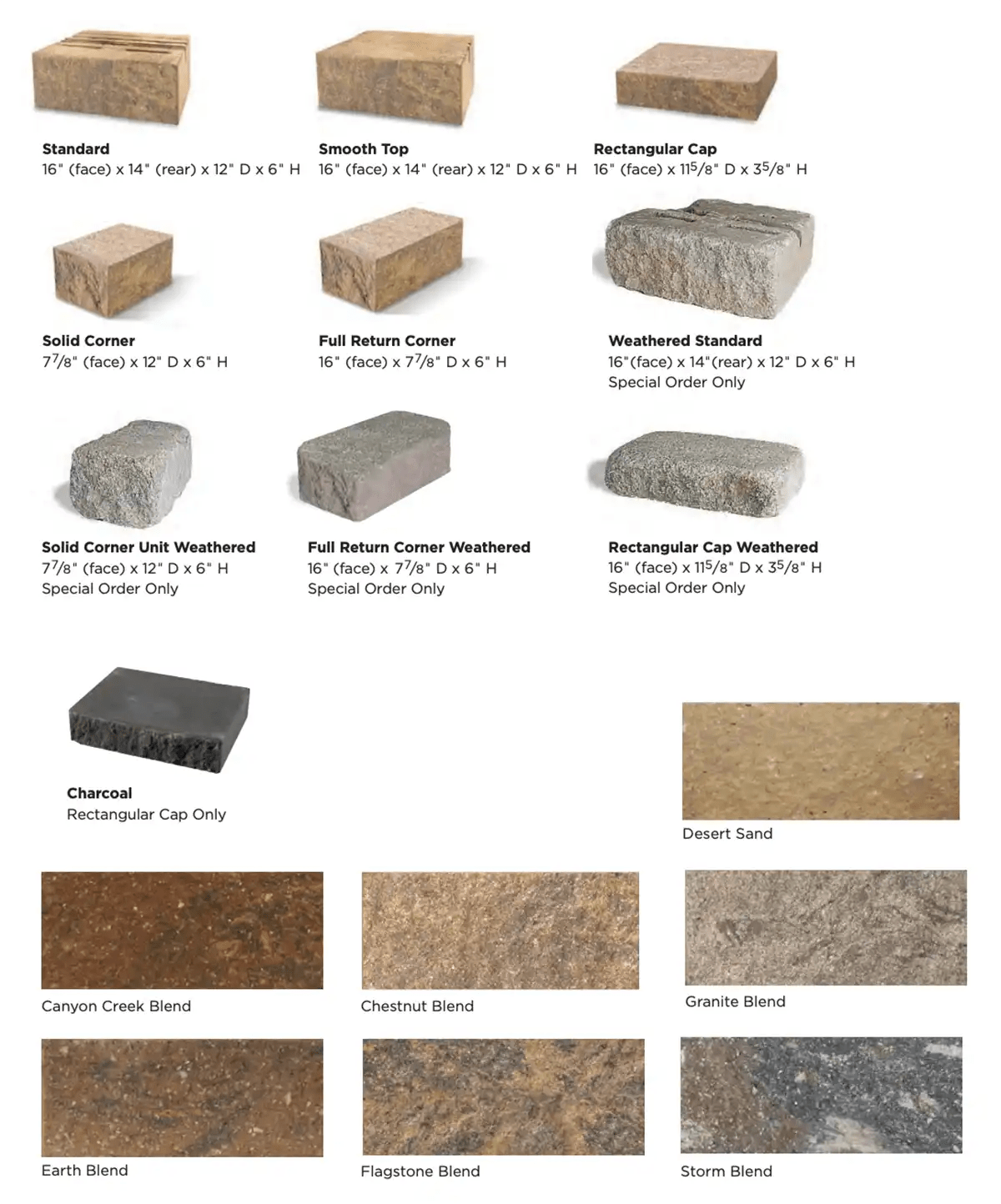 Versa Lok Color Choices VERSA LOK® Concrete Adhesive Cap Walls,