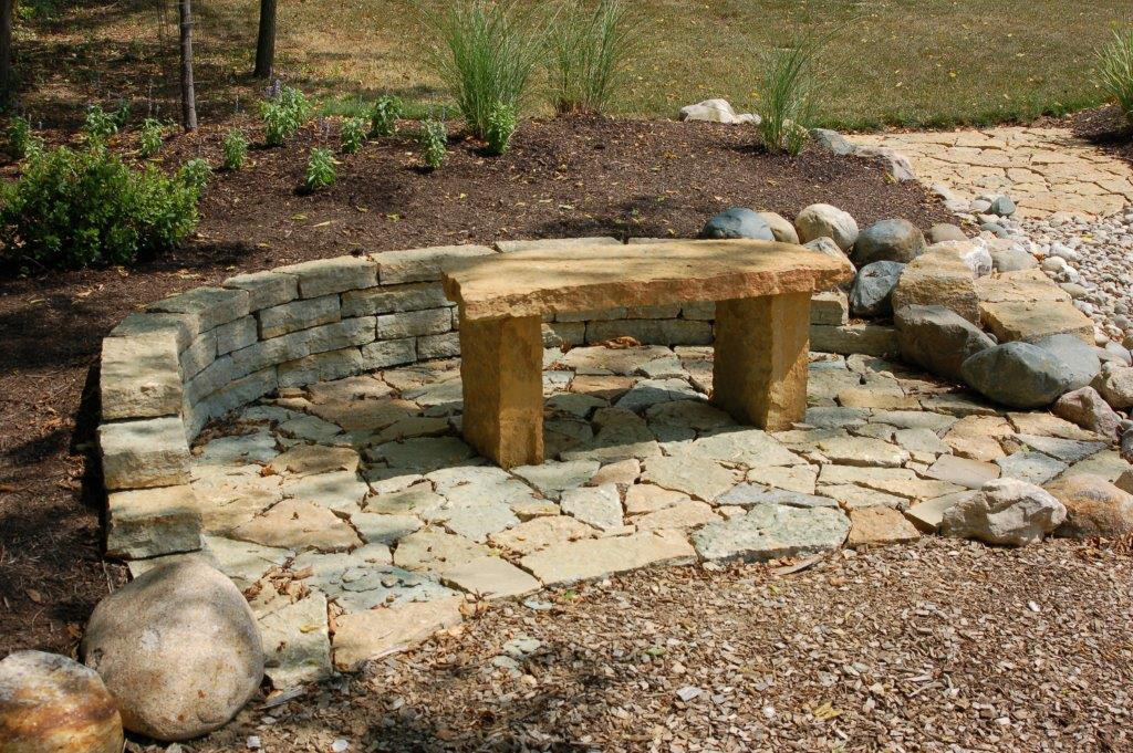 Rustic Benches Indianapolis Decorative Rock McCarty Mulch
