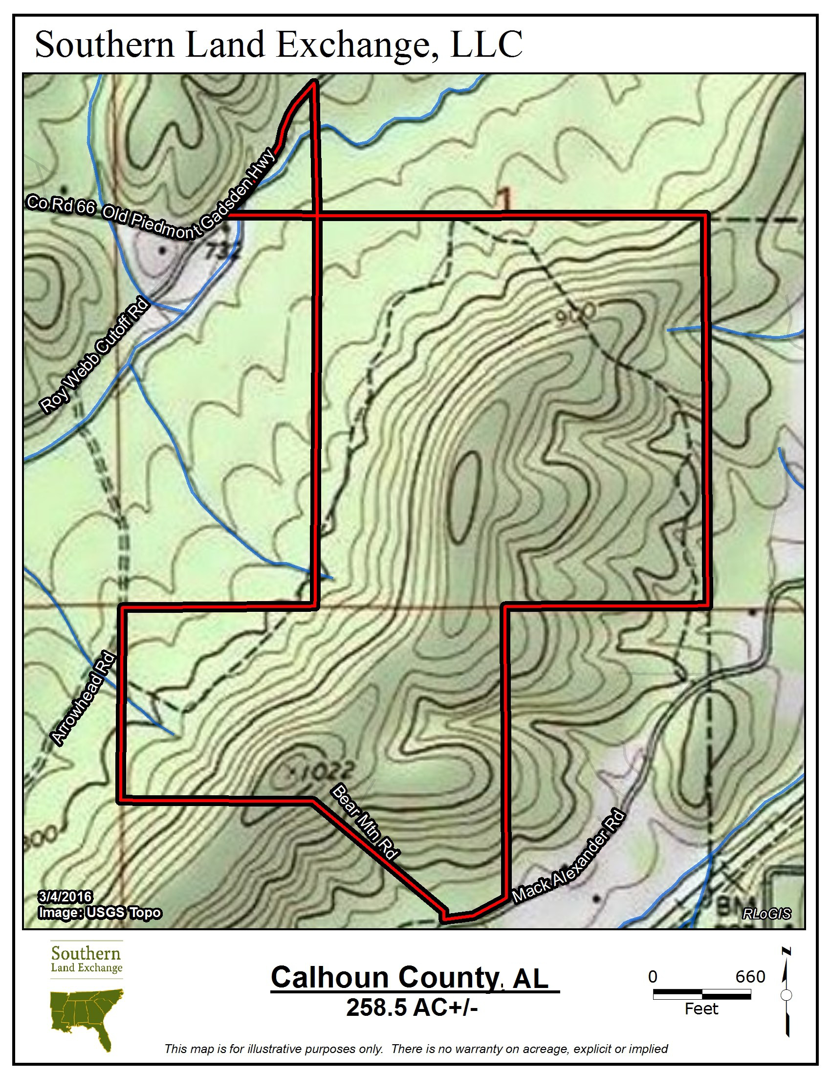 258.5 acres in Calhoun County, Alabama