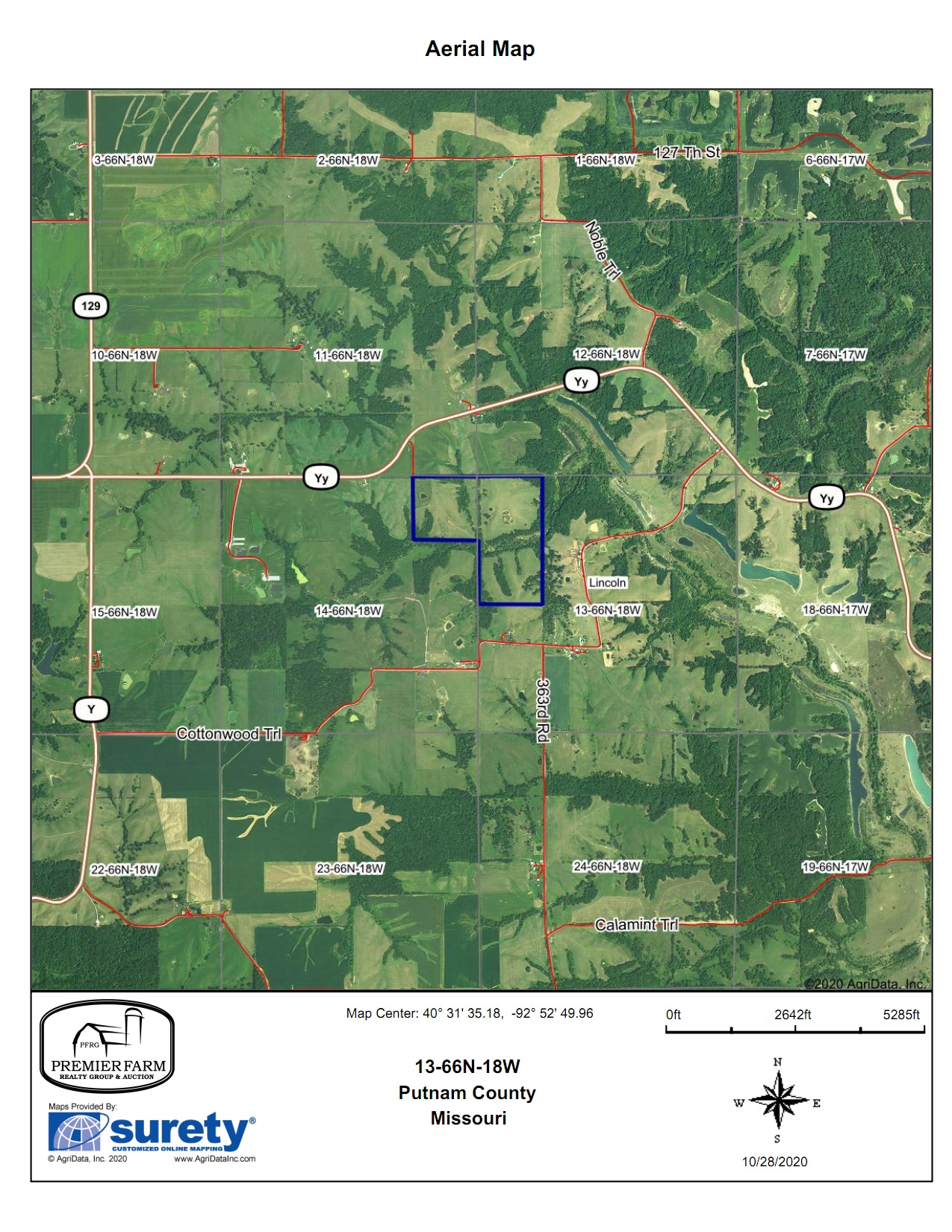 120 acres in Putnam County, Missouri