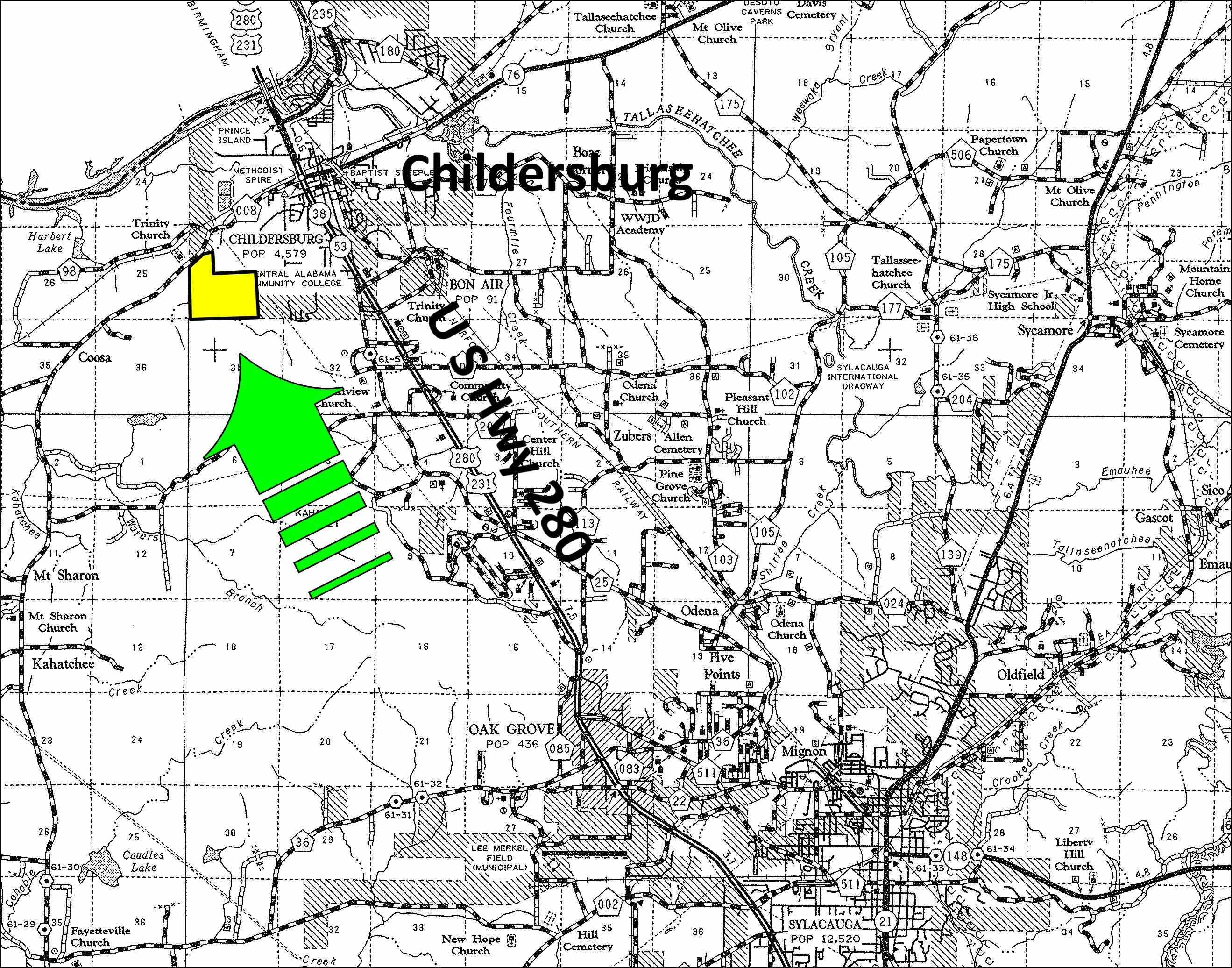 Childersburg, Talladega County, AL Recreational Property, Timberland