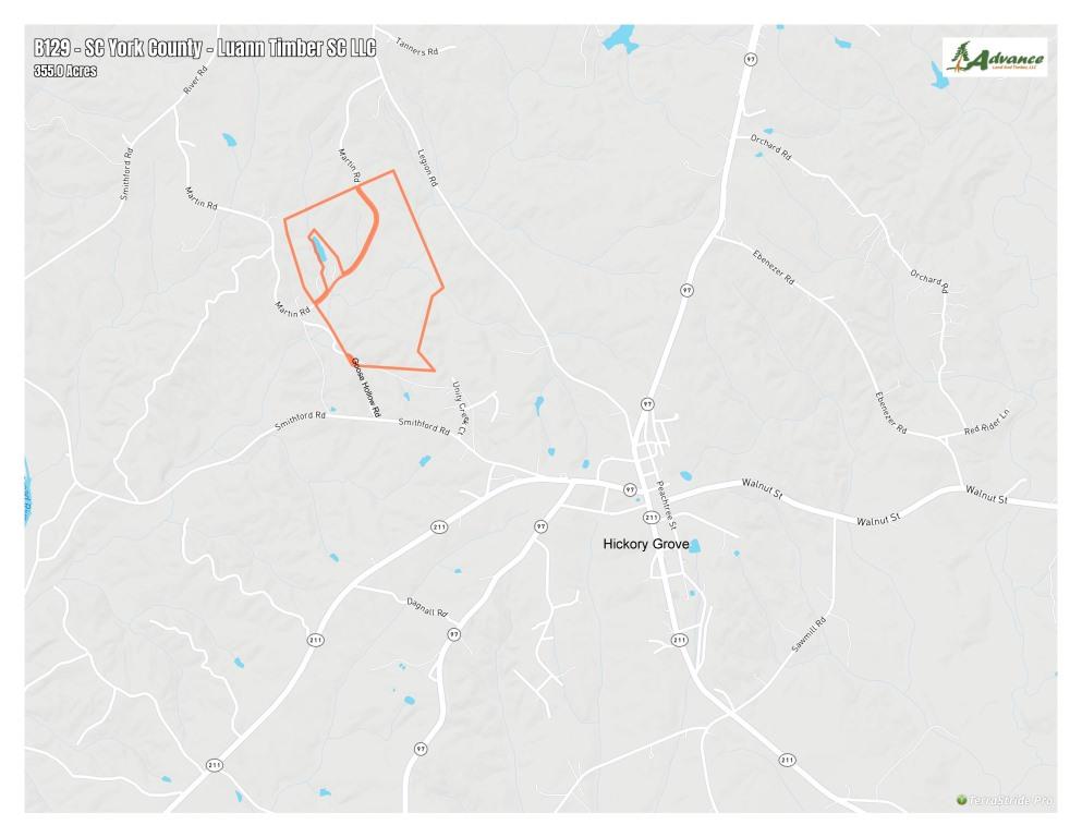 Hickory Grove, York County, SC Recreational Property, Timberland