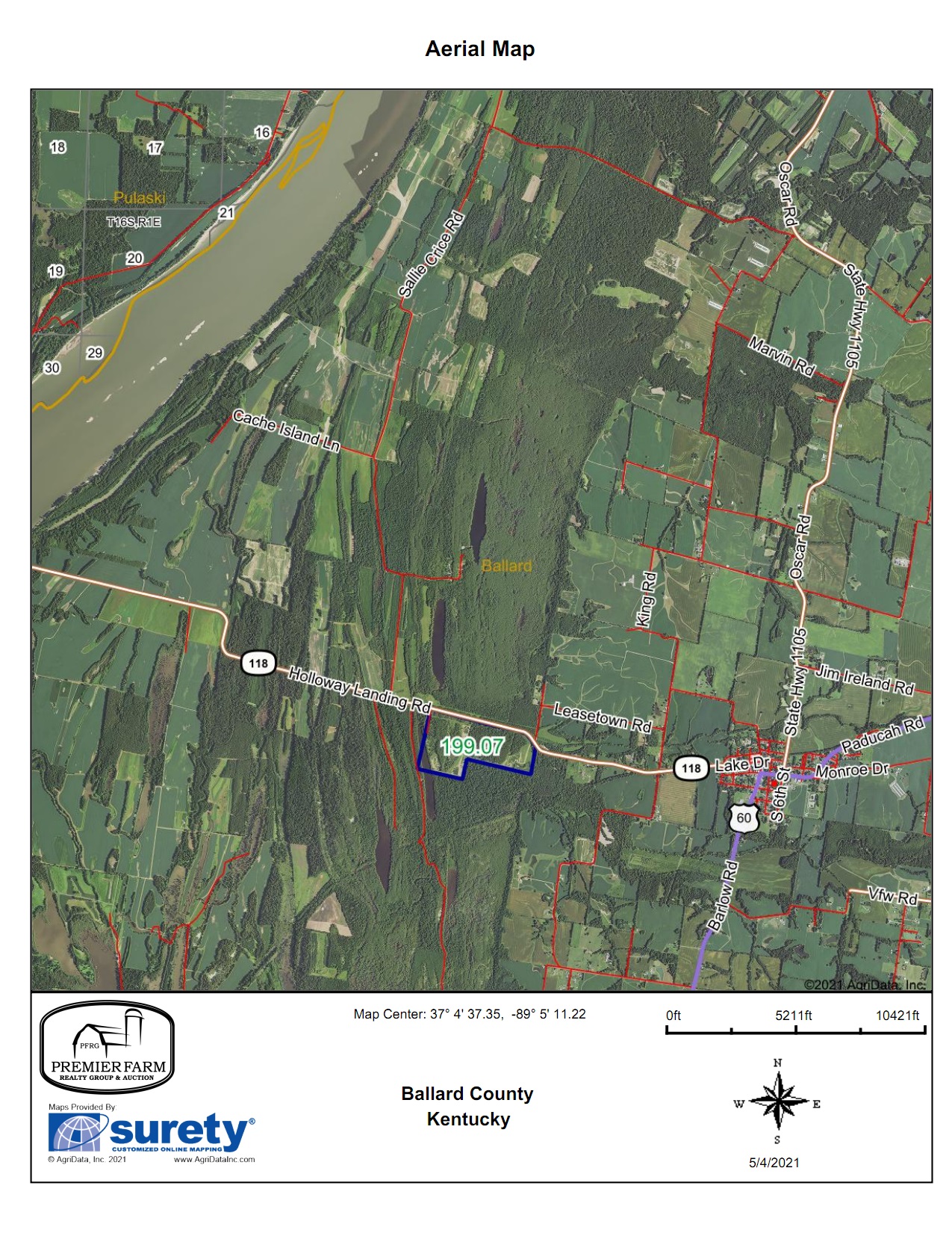 Barlow, Ballard County, KY Recreational Property, Timberland Property, Hunting Property