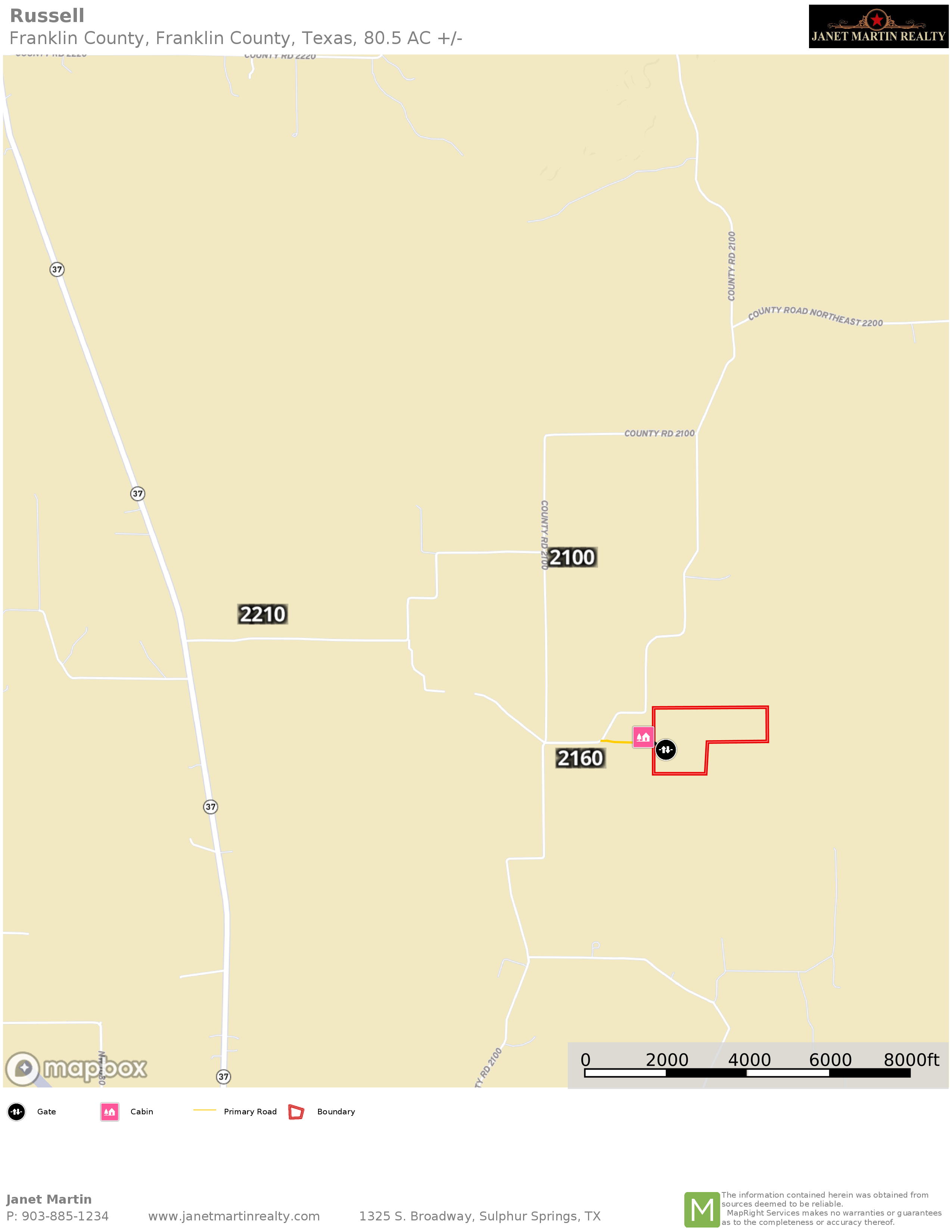 Mount Vernon, Franklin County, TX Recreational Property, Timberland