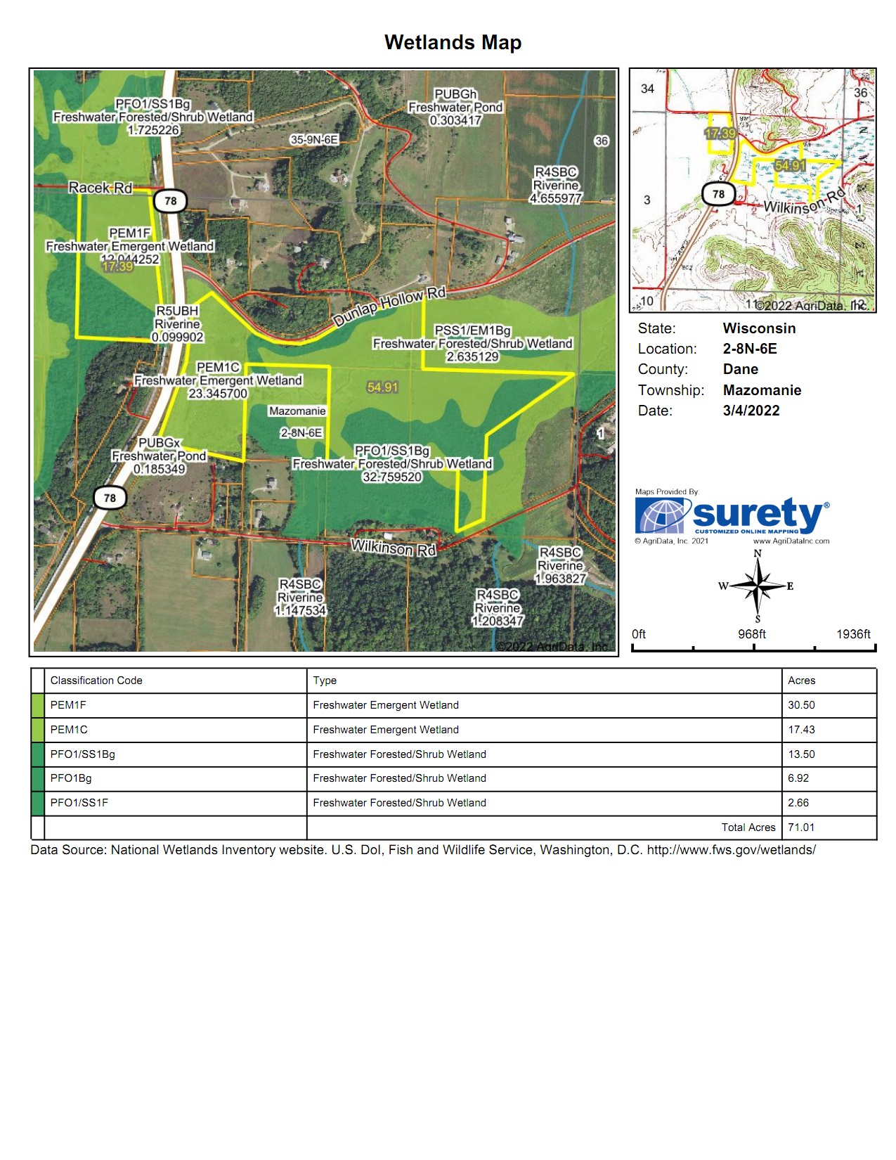 Mazomanie, Dane County, WI Recreational Property for sale Property ID