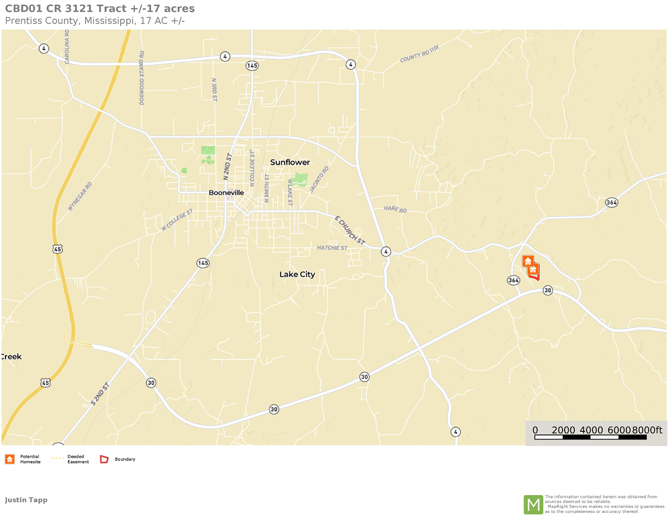 Booneville, Prentiss County, MS Recreational Property, Hunting Property