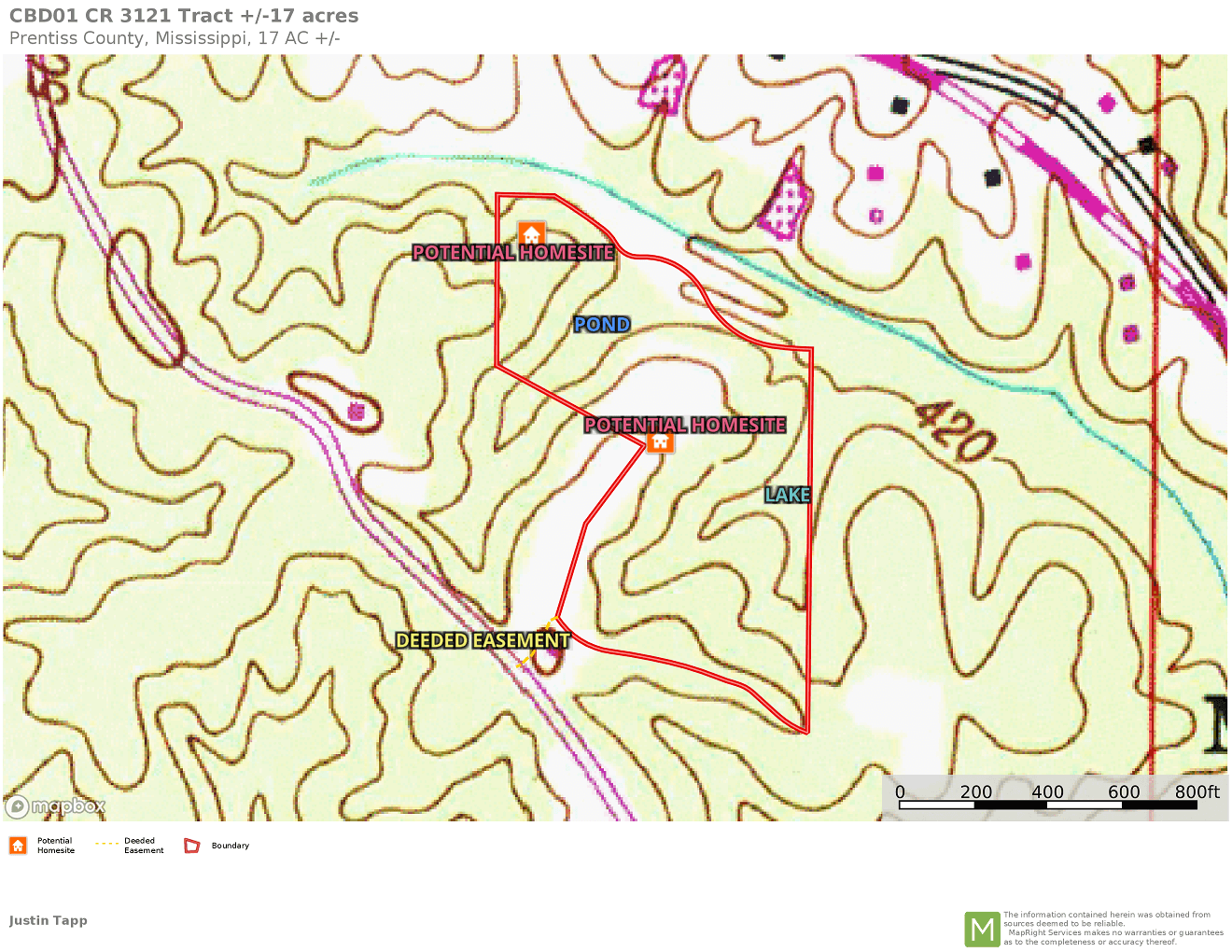 Booneville, Prentiss County, MS Recreational Property, Hunting Property