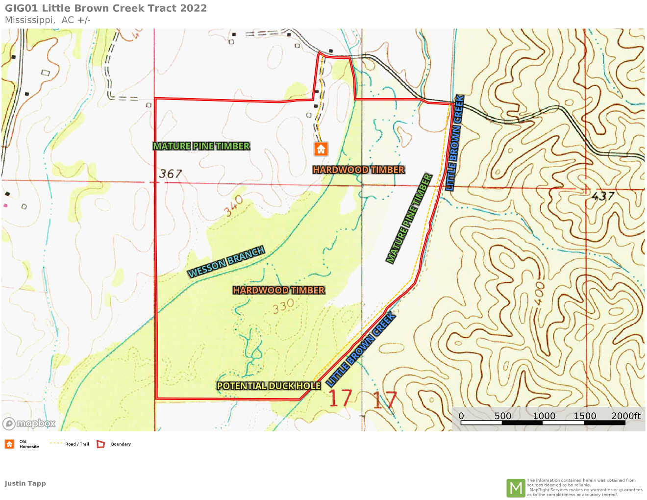 New Site, Prentiss County, MS Recreational Property, Timberland