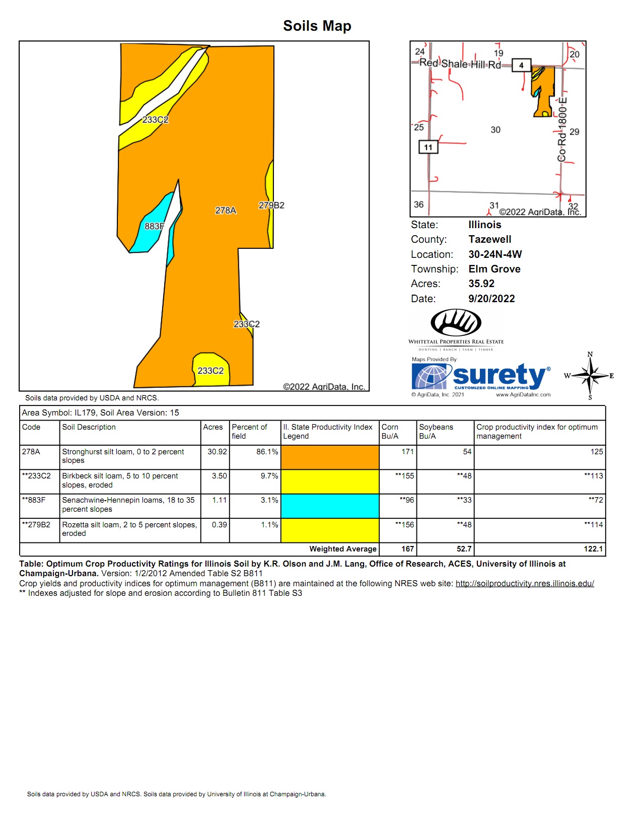 Pekin, Tazewell County, IL Farms and Ranches, Undeveloped Land for auction Property ID