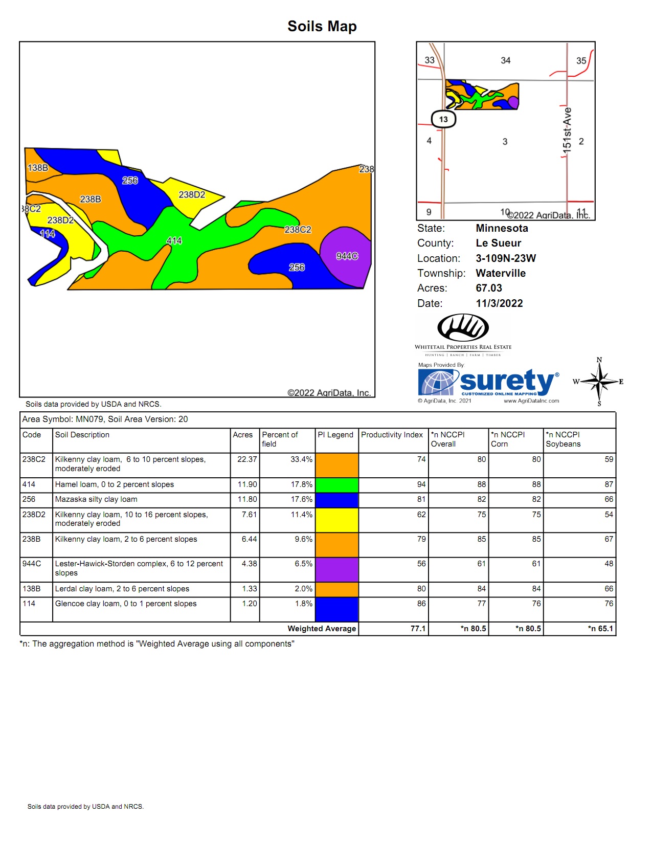 Kilkenny, Le Sueur County, MN Farms and Ranches, Undeveloped Land for