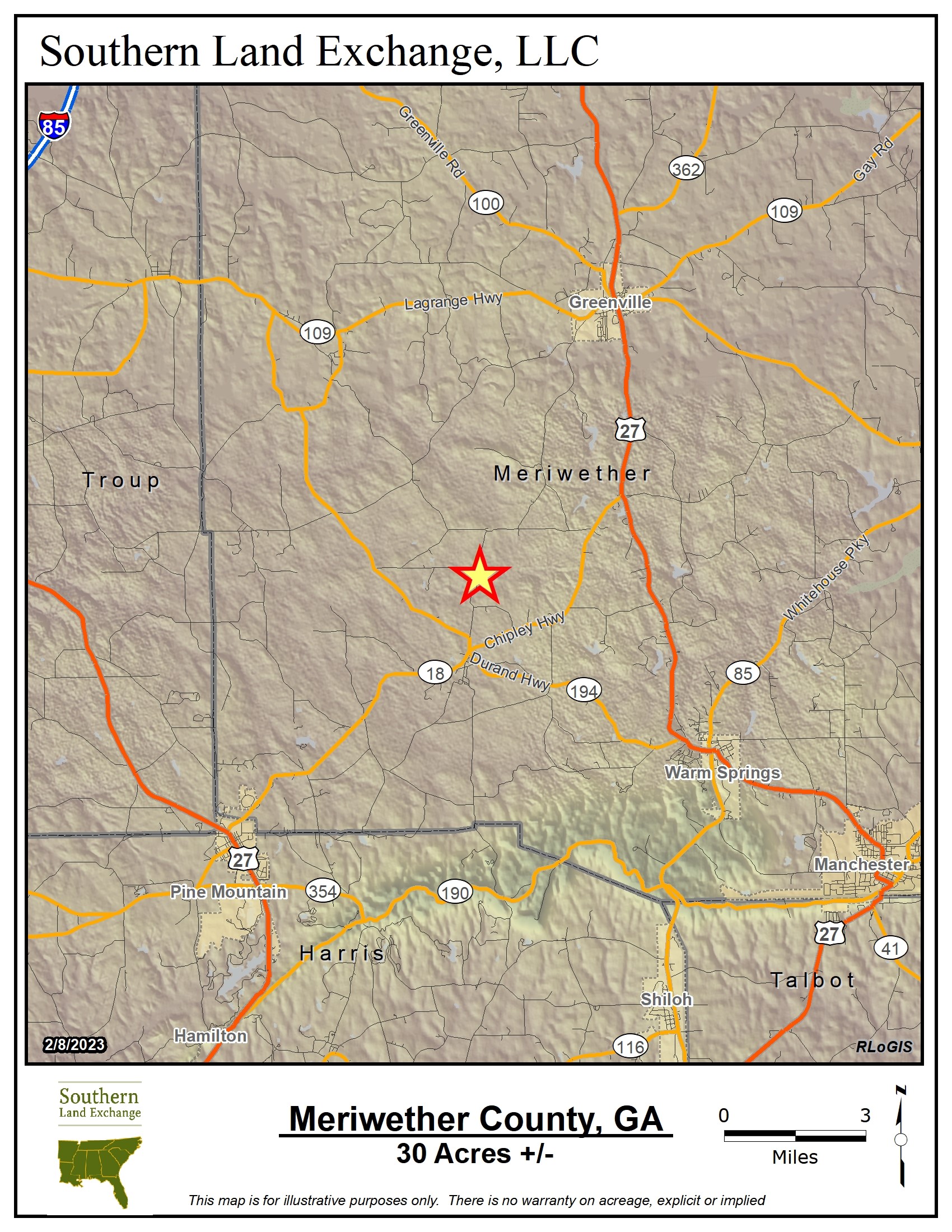 Warm Springs, Meriwether County, GA Recreational Property, Timberland