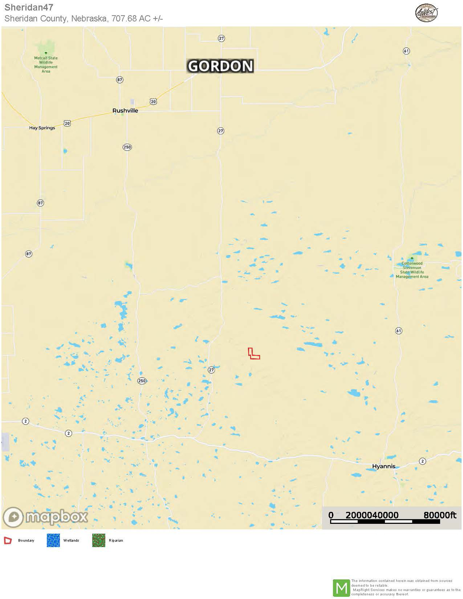 Gordon, Sheridan County, NE Farms and Ranches, Recreational Property for sale Property ID