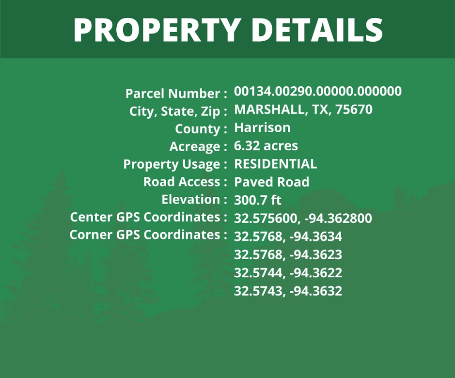 Marshall, Harrison County, TX Farms and Ranches, Recreational Property