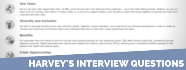 Harvey's Application 2021 Careers, Job Requirements & Interview Tips