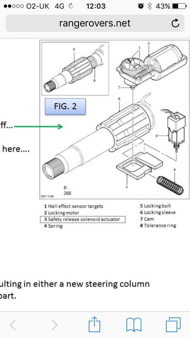 L322 steering column locked LandyZone Land Rover Forum