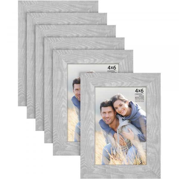 Langdon House Picture Frames Woodgrain Style, Wall Mount or Table Top, Richland Collection