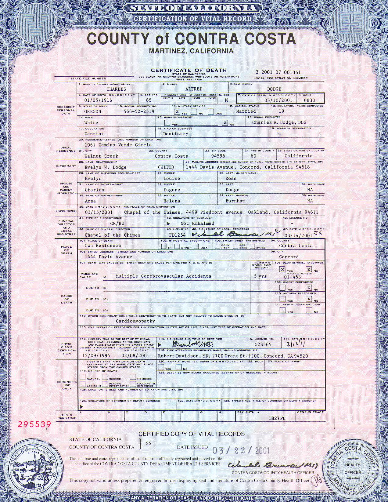 Property Tax Statement Contra Costa County PROFRTY