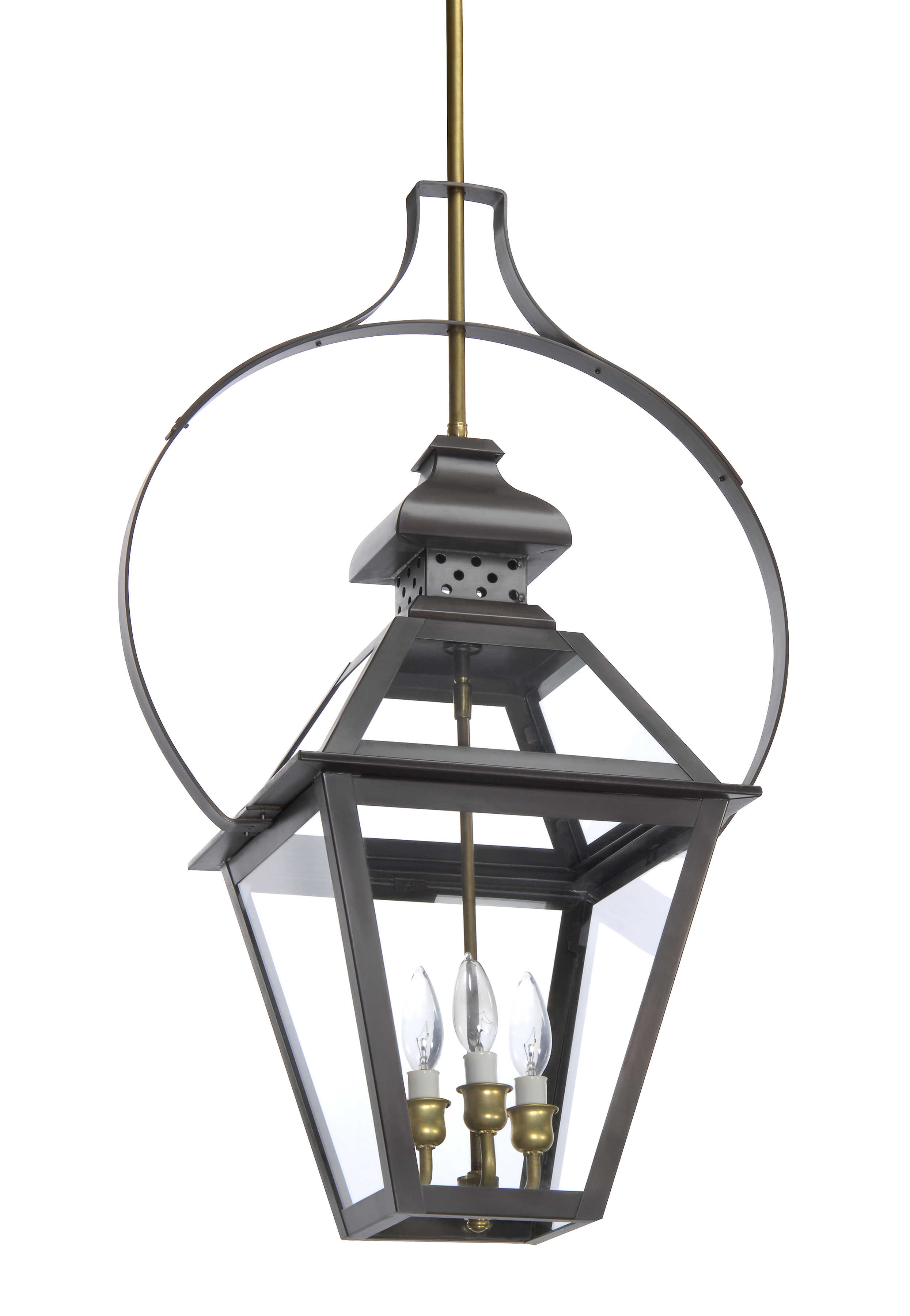 Tradd Street Collection T33 Iconic Hanging Yoke Light Lantern & Scroll