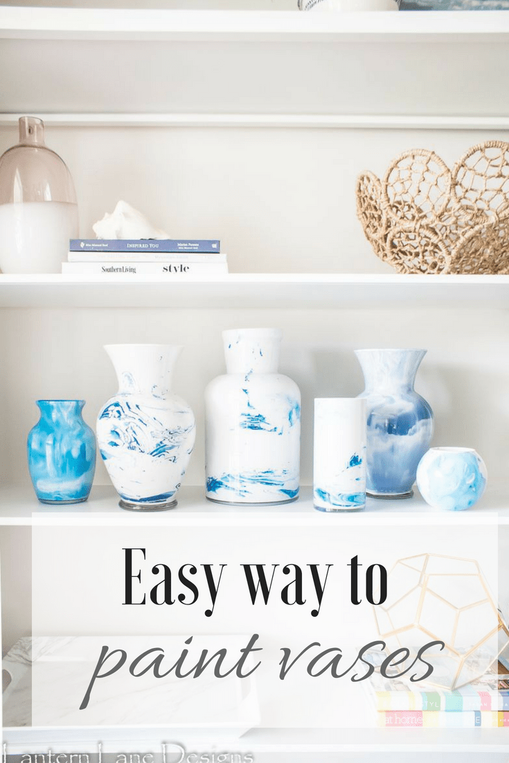 DIY Painted Vases To Look Marbled