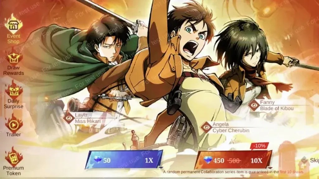 MLBB x AoT Release Date, Skins, and More